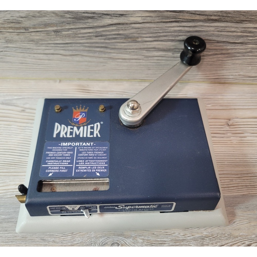premier supermatic cigarette machine 100mm, king size filter, regular filter